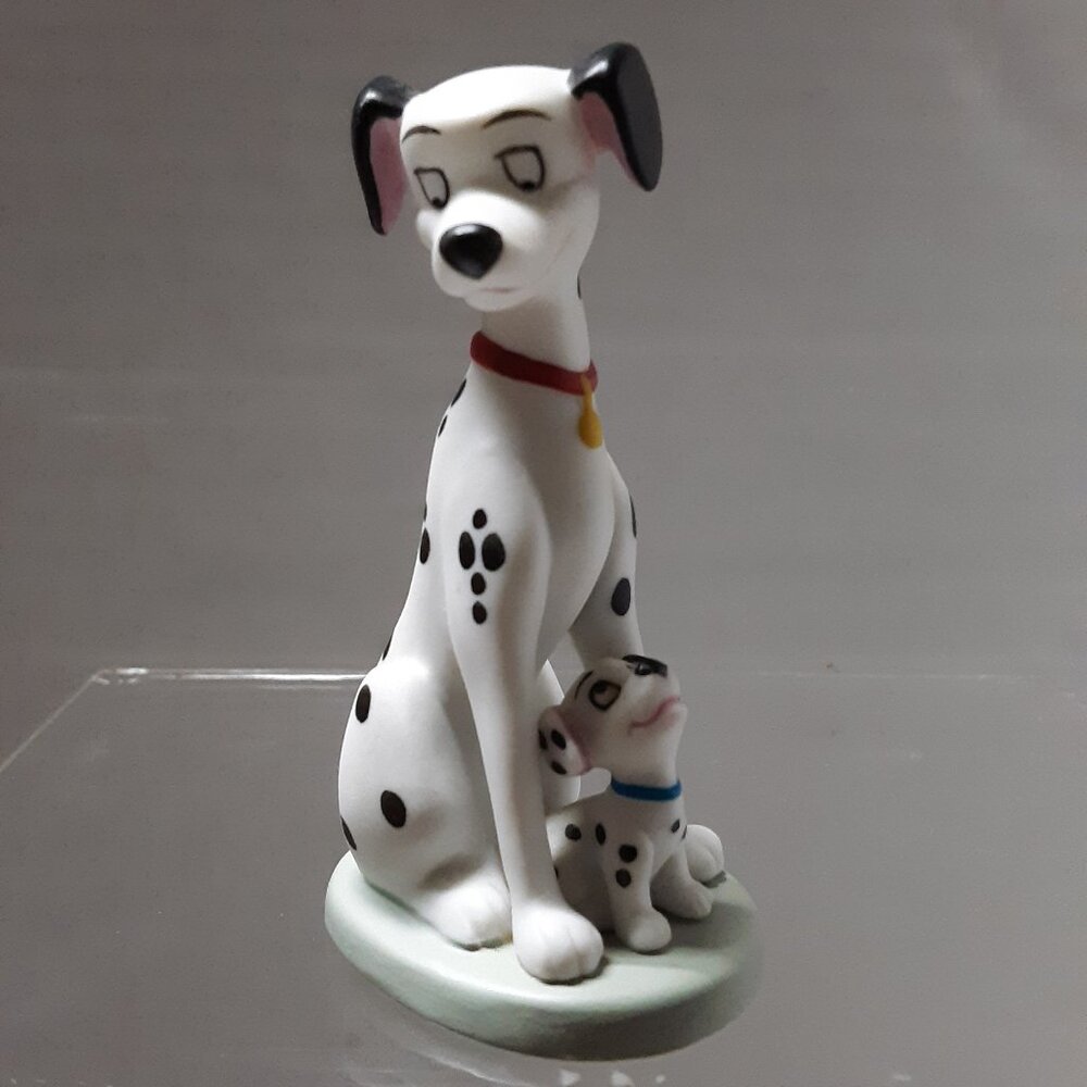 Disney 101 Dalmatians Pongo & Puppy Porcelain Figurine 3" Figure Grolier Statue